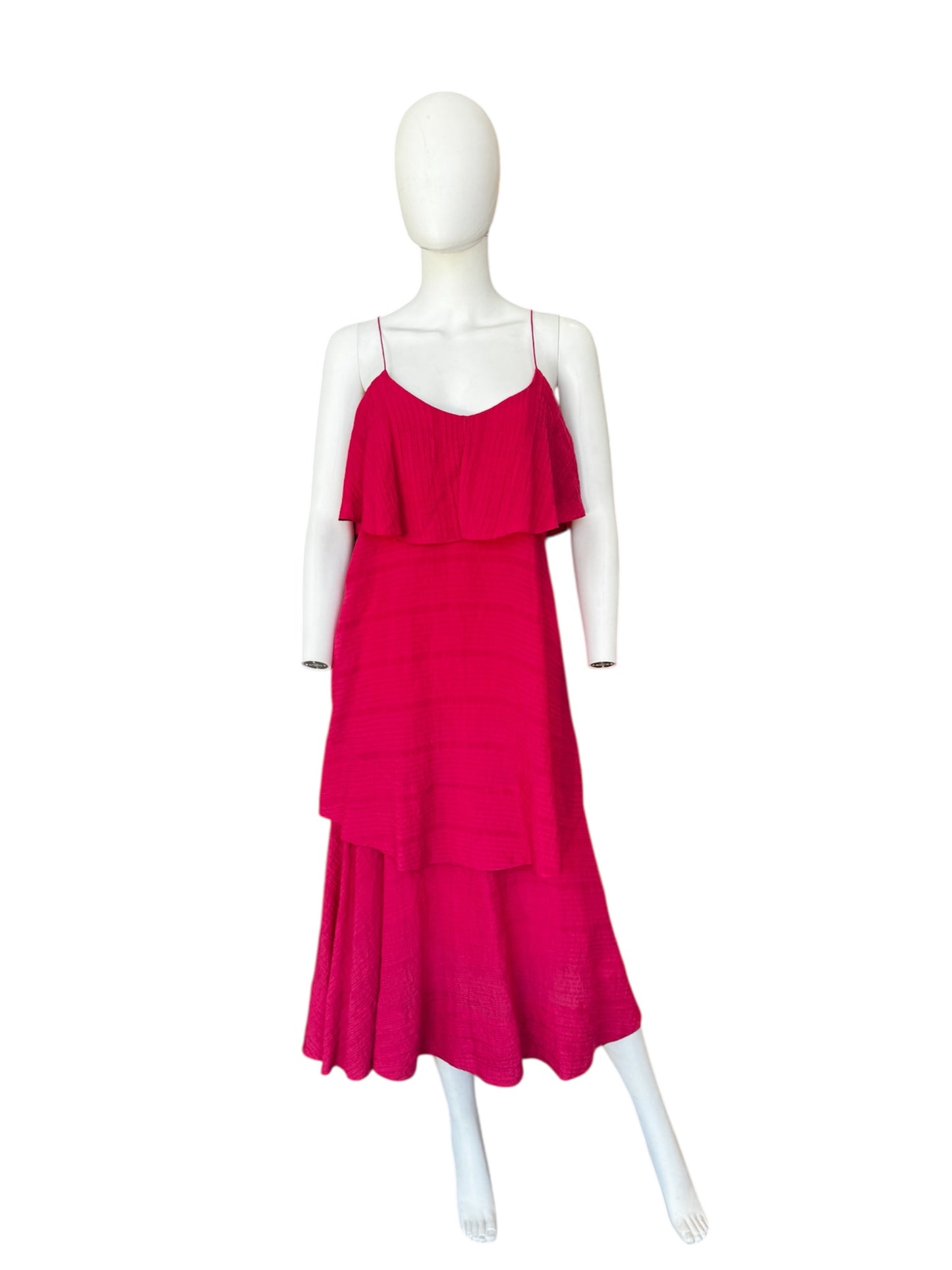Club Monaco Pink Tiered Maxi Dress Size 6