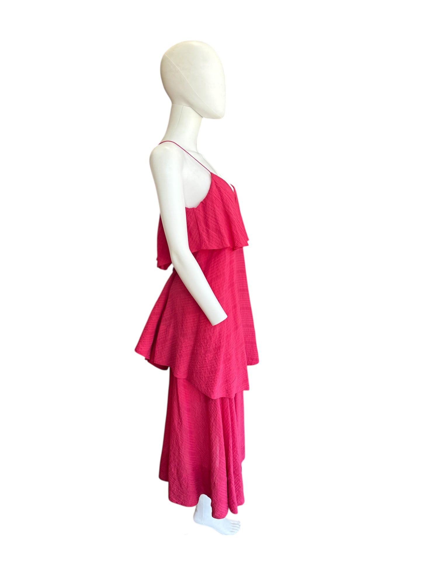 Club Monaco Pink Tiered Maxi Dress Size 6
