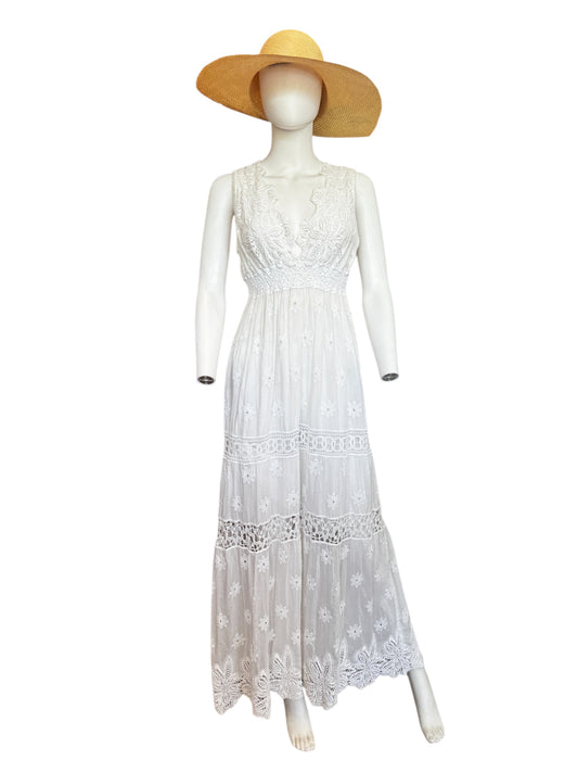 Temptation Positano Dress Made in Italy White size M