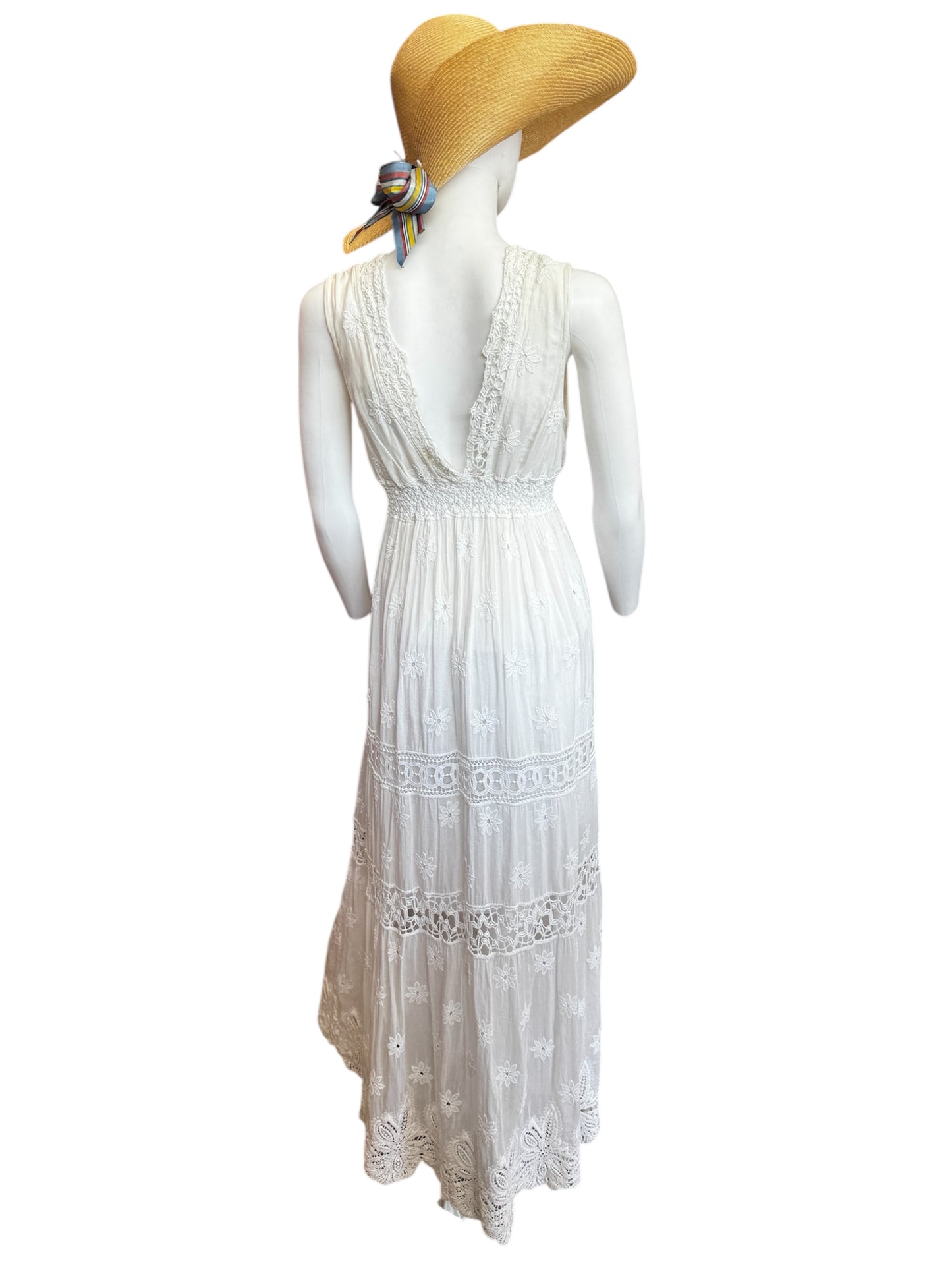 Temptation Positano Dress Made in Italy White size M