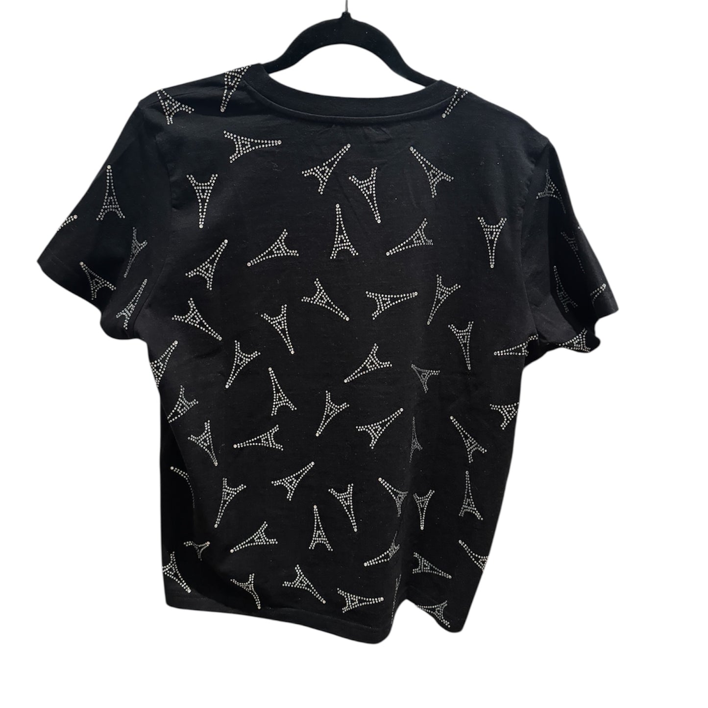 Balenciaga Women's Paris Eiffel Tower Rhinestone T-Shirt Size XL