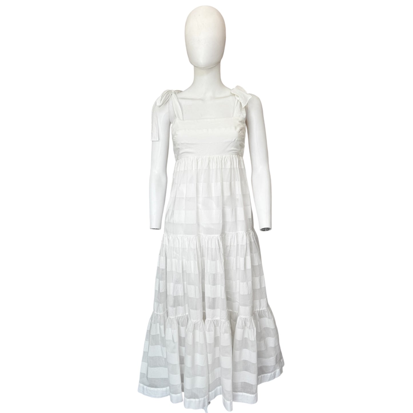 Zimmermann Rosa Stripped Picnic Dress Ivory Size 2