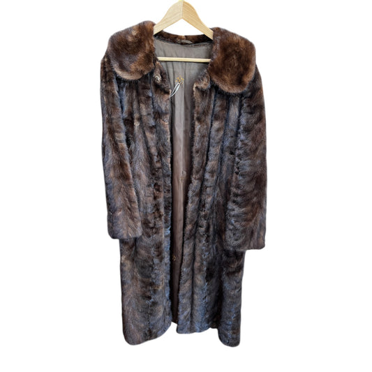 Vintage Mink Coat Jacket in Brown