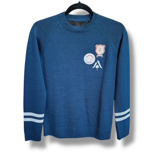 AspenX Nomad Blue Merino Wool Sweater Size M