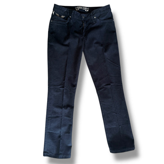 Robin's Jeans Black Brushed Denim Size 26