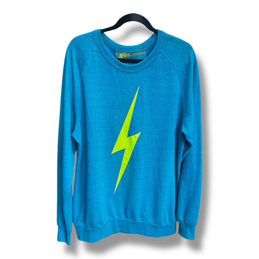 Aviator Nation Blue Crew Neck Size X-Large