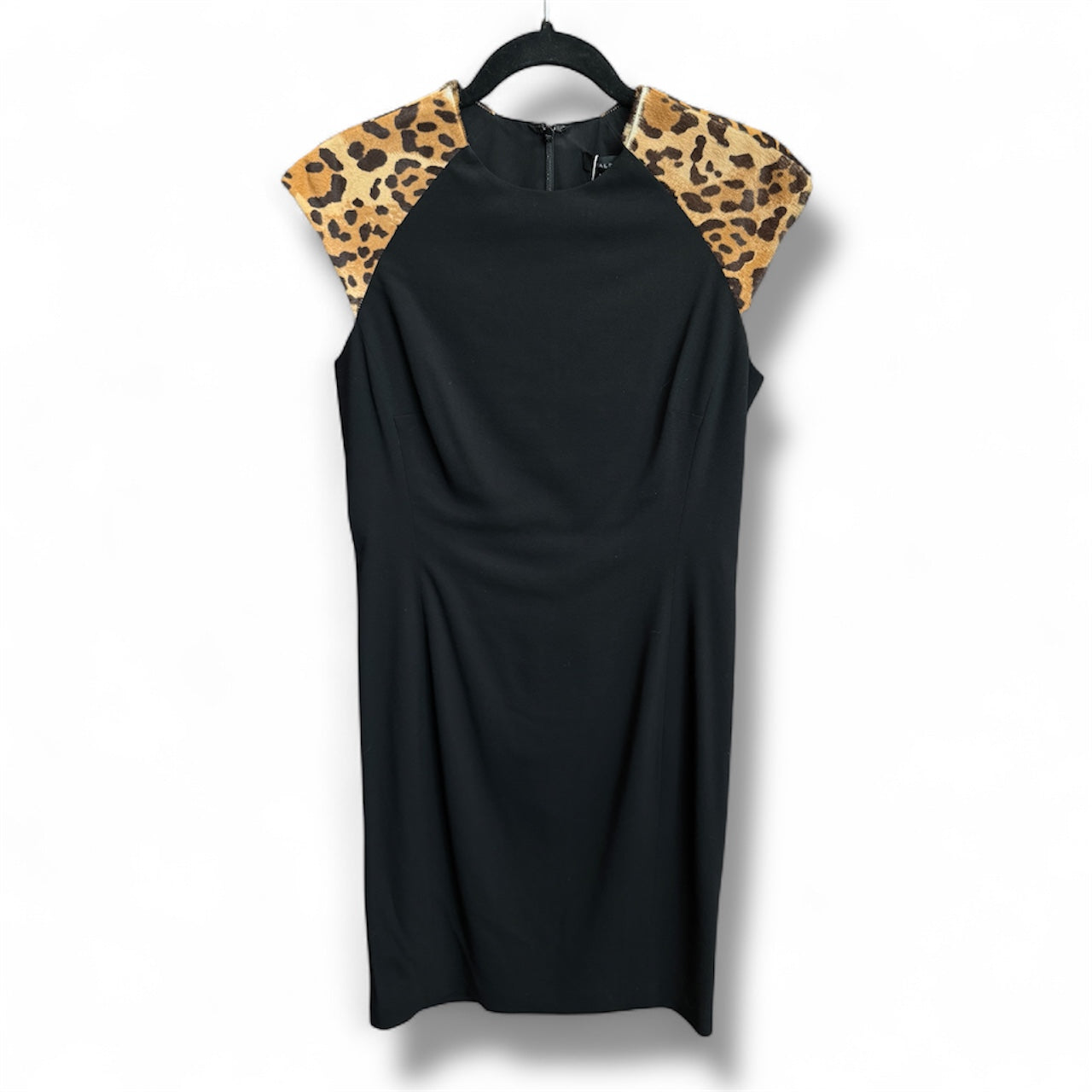 Ralph Lauren Black Label Virgin Wool Calf Hair Shift Dress Size 6
