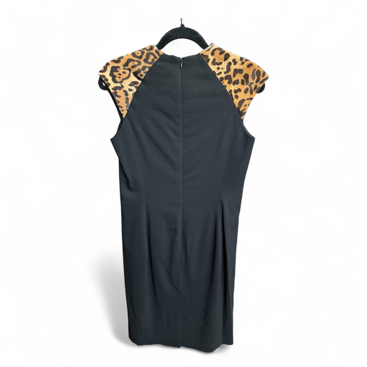 Ralph Lauren Black Label Virgin Wool Calf Hair Shift Dress Size 6