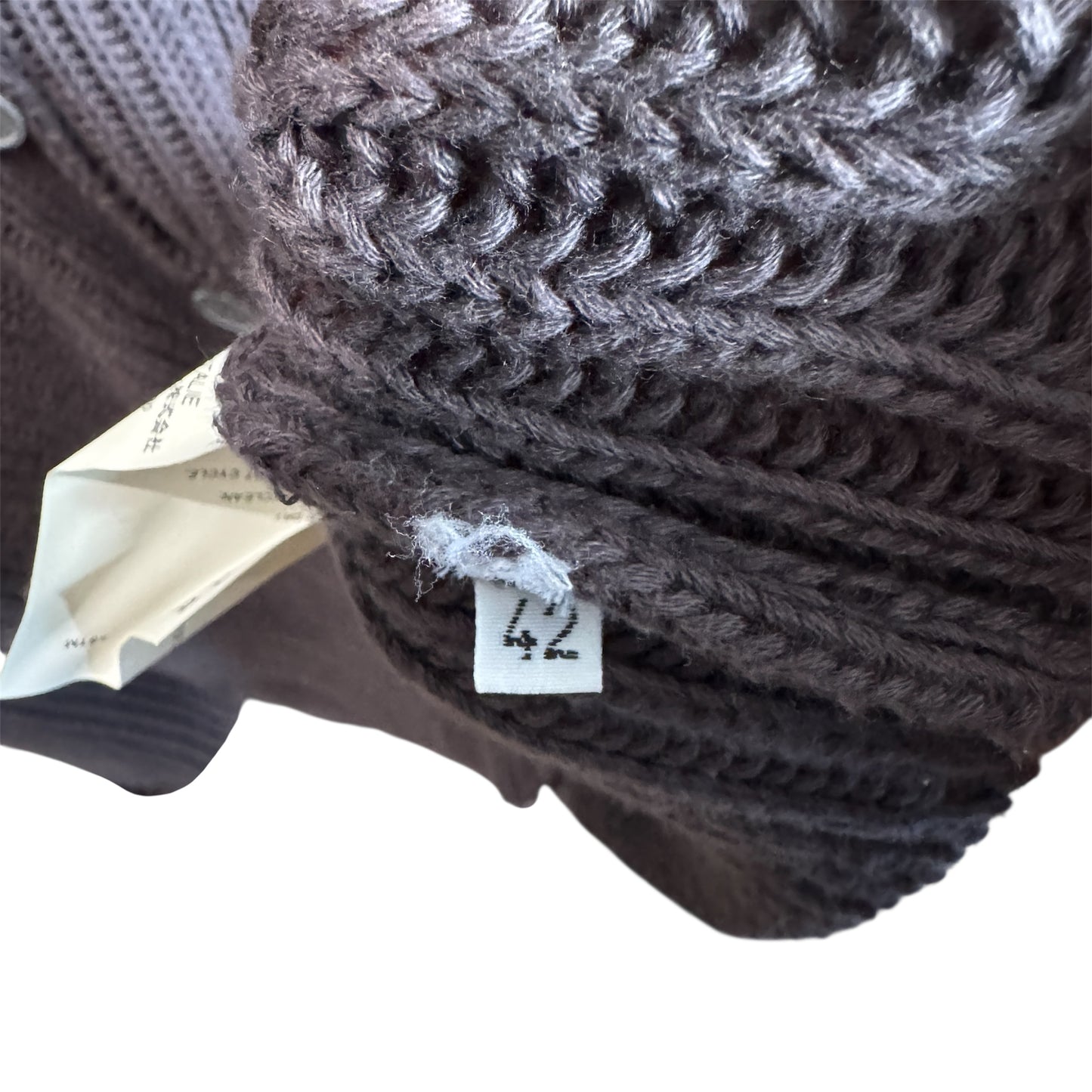 Jil Sander Rib Knit Cardigan in Grey Size 42