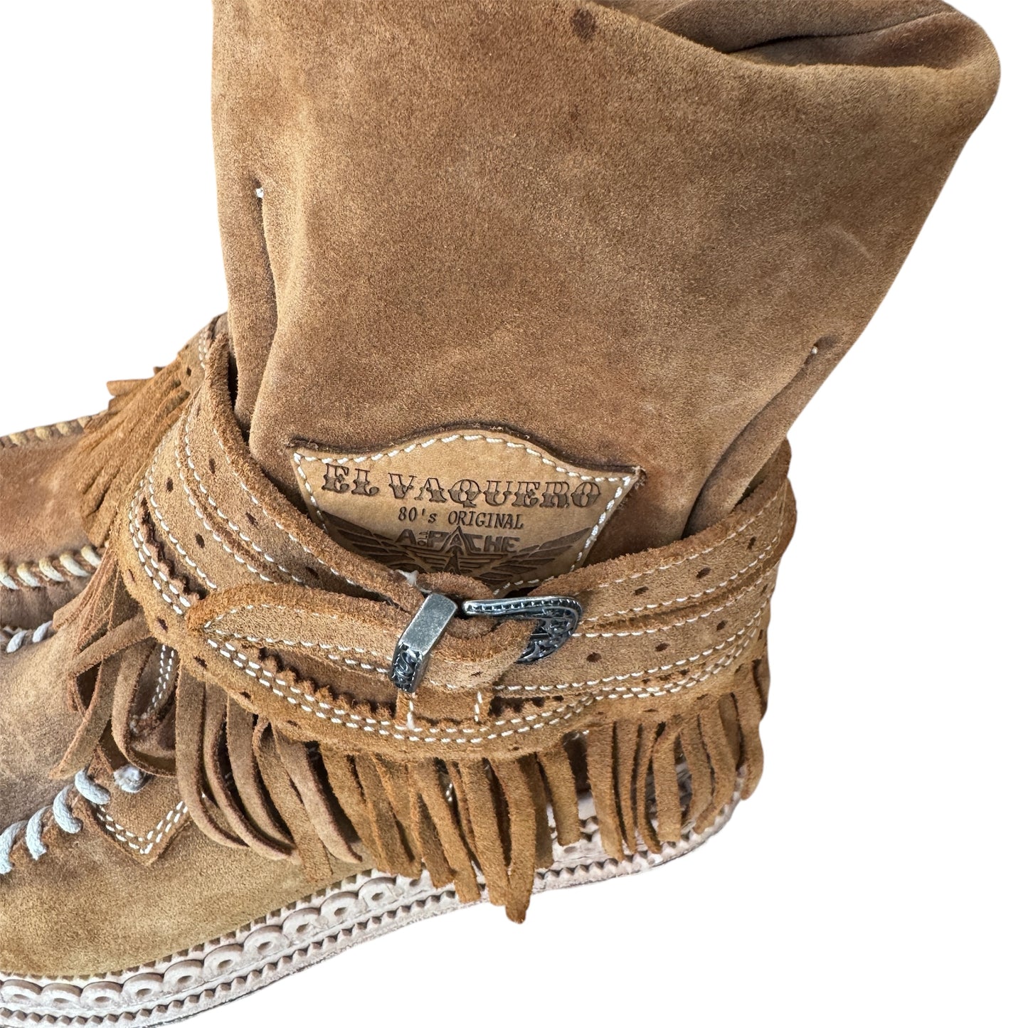 El Vaquero Gwen Kalahari Leather Wedge Moccasin Boots Size 39