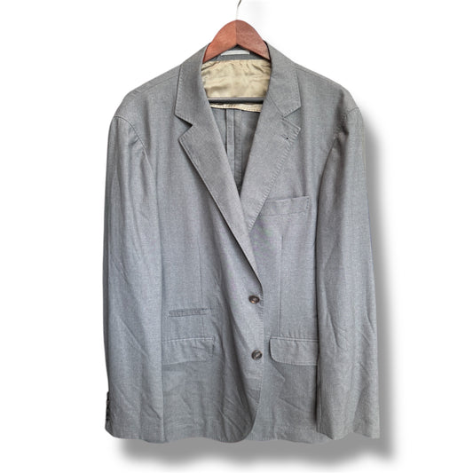 Brunello Cucinelli Gray Wool & Silk Sport Coat Size 54