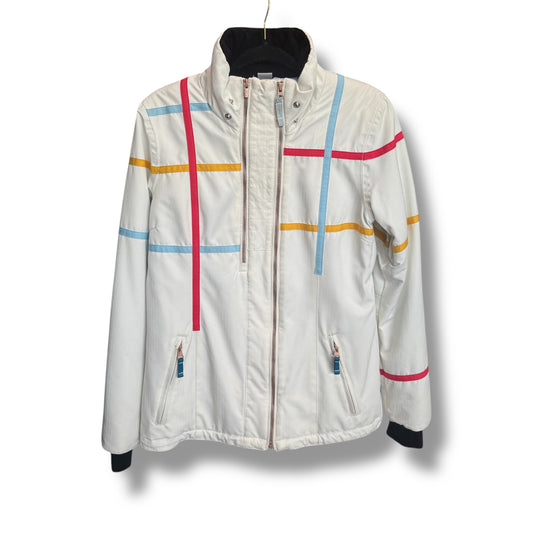 Obermeyer Rebecca Jacket in White and Multicolor Stripes Size 6