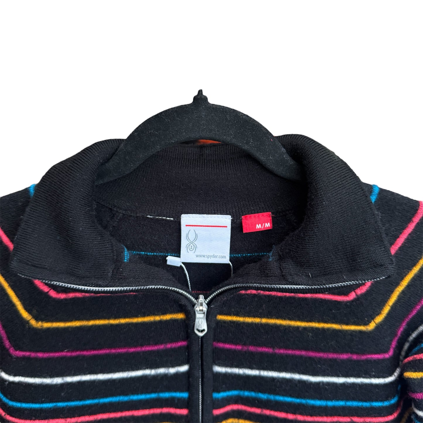 Spyder Merino Wool Blend Multicolor Half Zip Sweater Size Medium