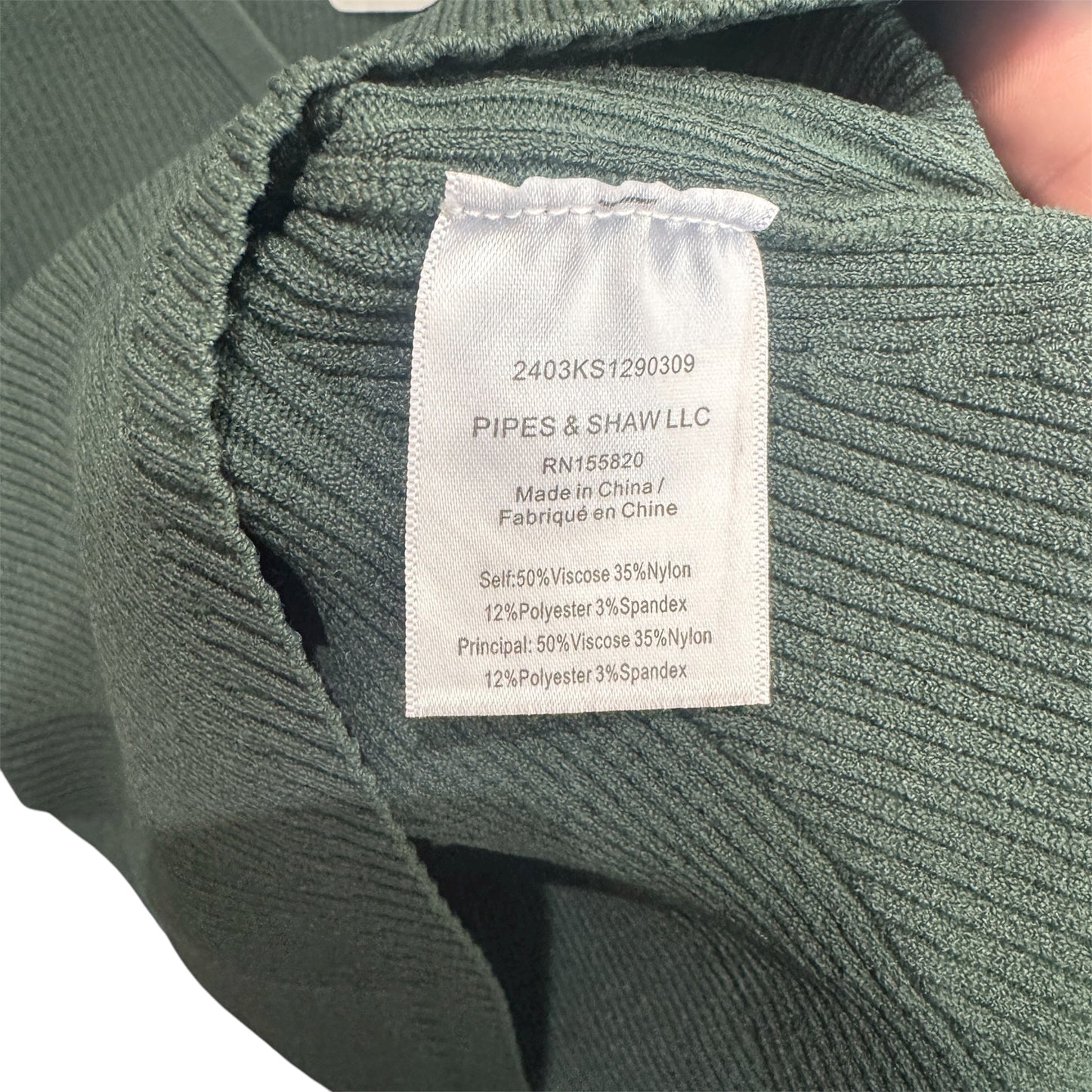 Veronica Beard Sid Knit V Neck Tank in Green Size Small