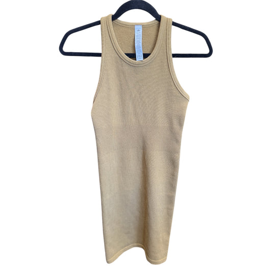 ALO Seamless Ribbed Warm Nights Dress Golden Olive size XS