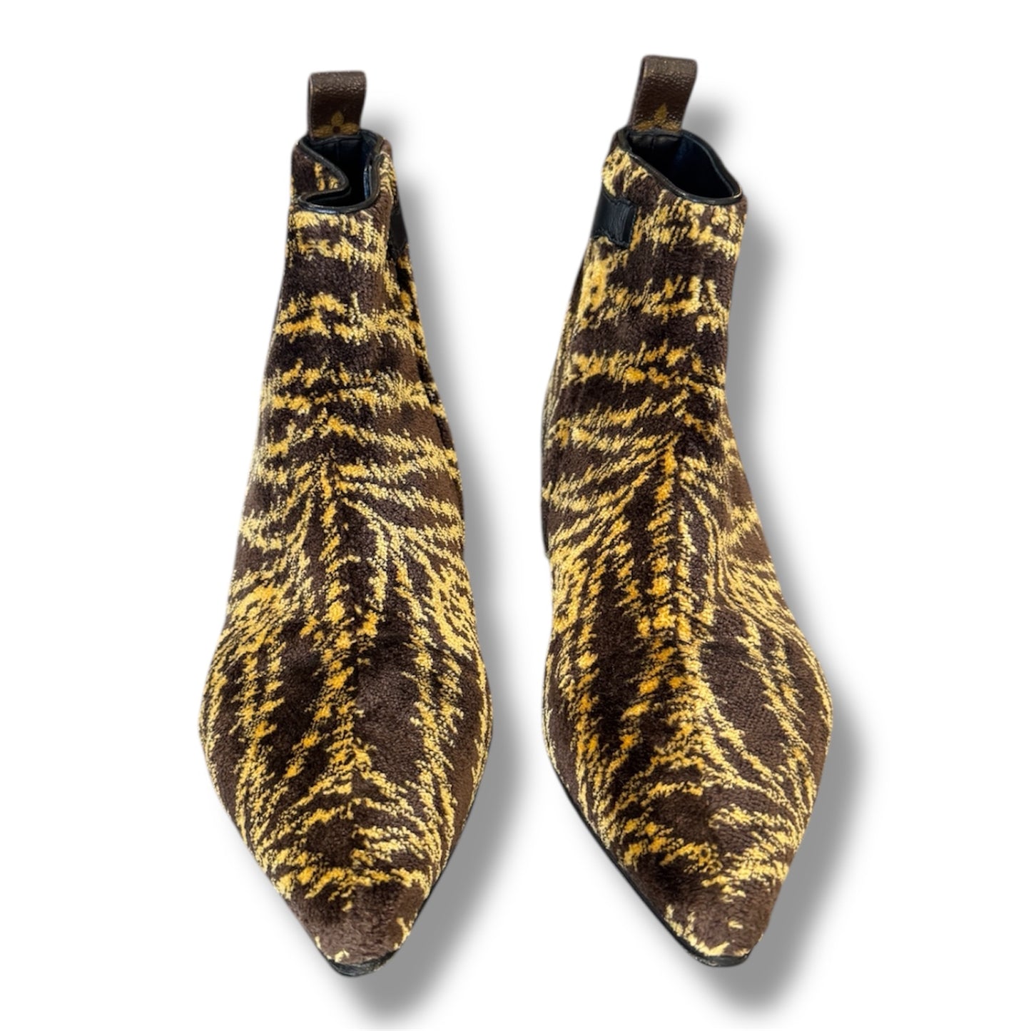 Louis Vuitton Pre-Fall 2015 Terrycloth Monogram Boots Size 37.5