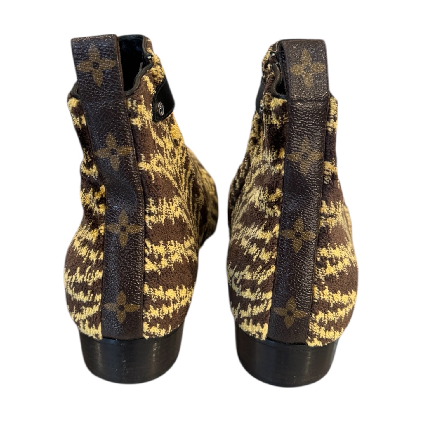 Louis Vuitton Pre-Fall 2015 Terrycloth Monogram Boots Size 37.5