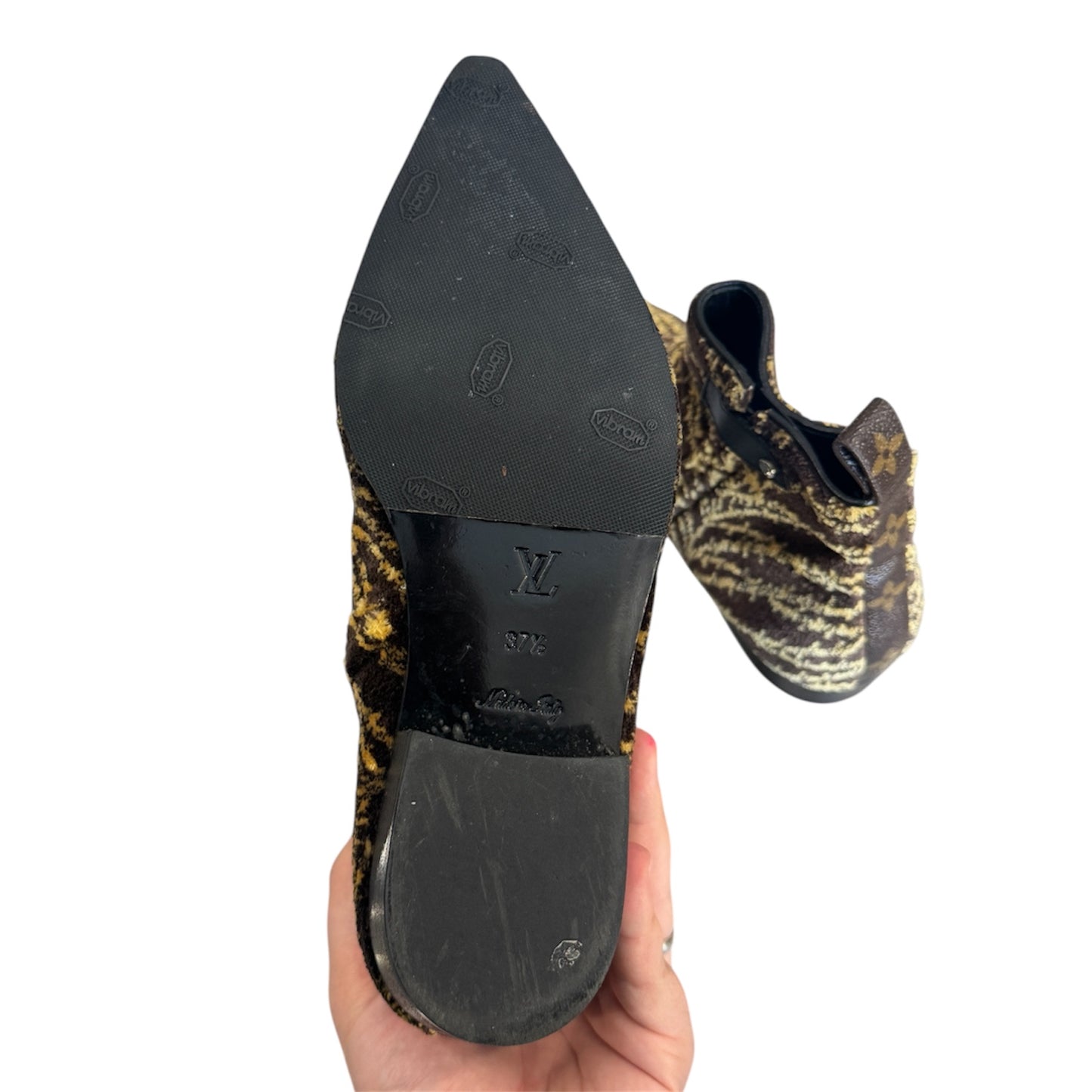 Louis Vuitton Pre-Fall 2015 Terrycloth Monogram Boots Size 37.5