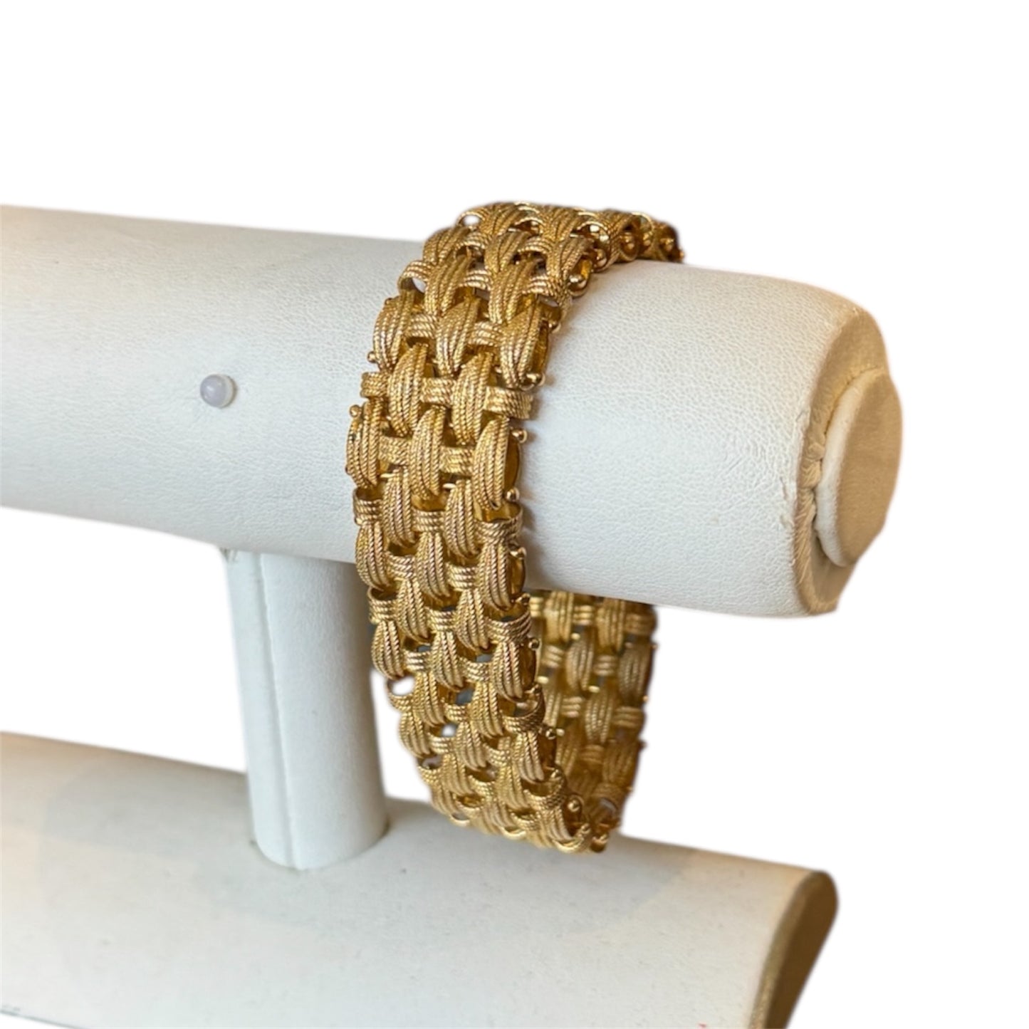 Gold Vermeil Italian Silver Woven Ladies Bracelet