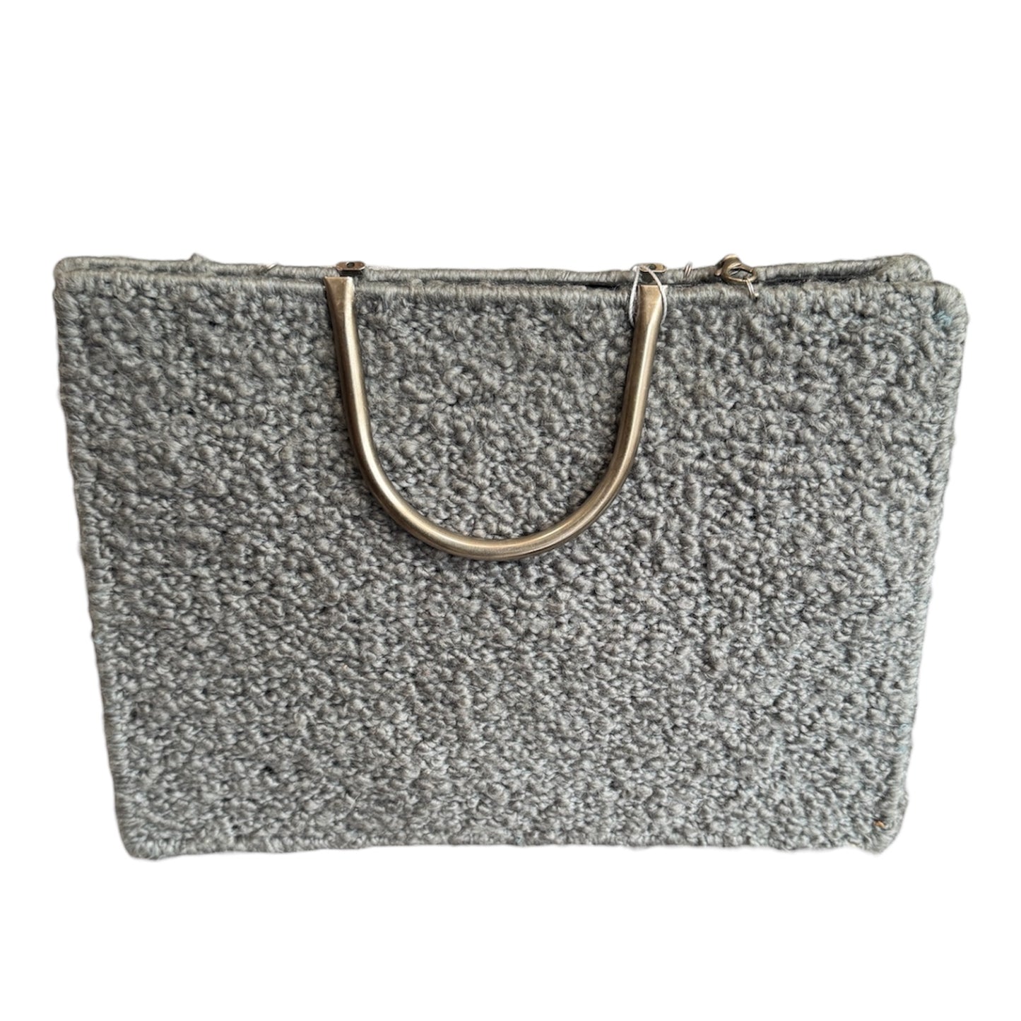 Salvatore Ferragamo Gray Wool Handbag Tote