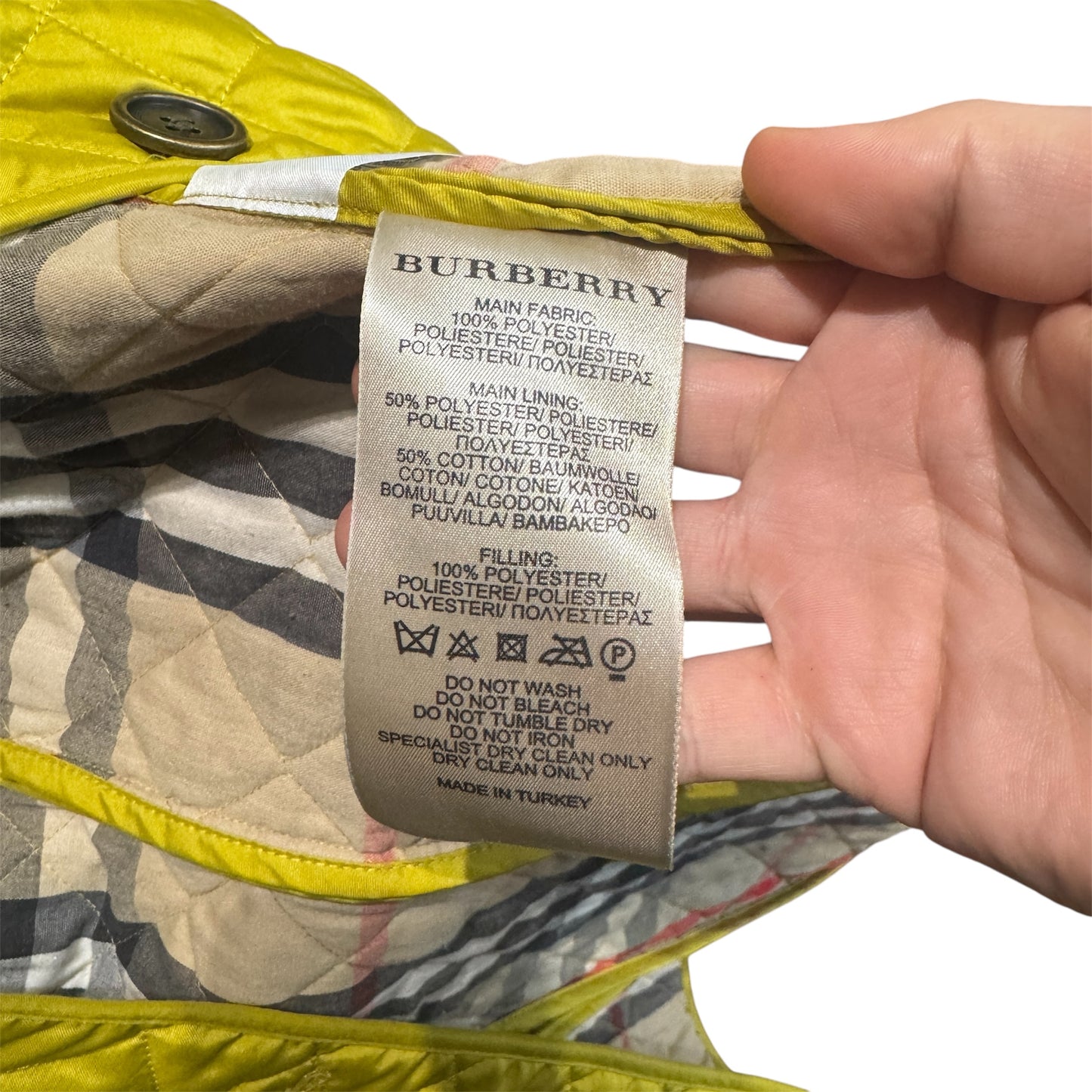 Burberry Diamond Quilted Jacket Size Medium