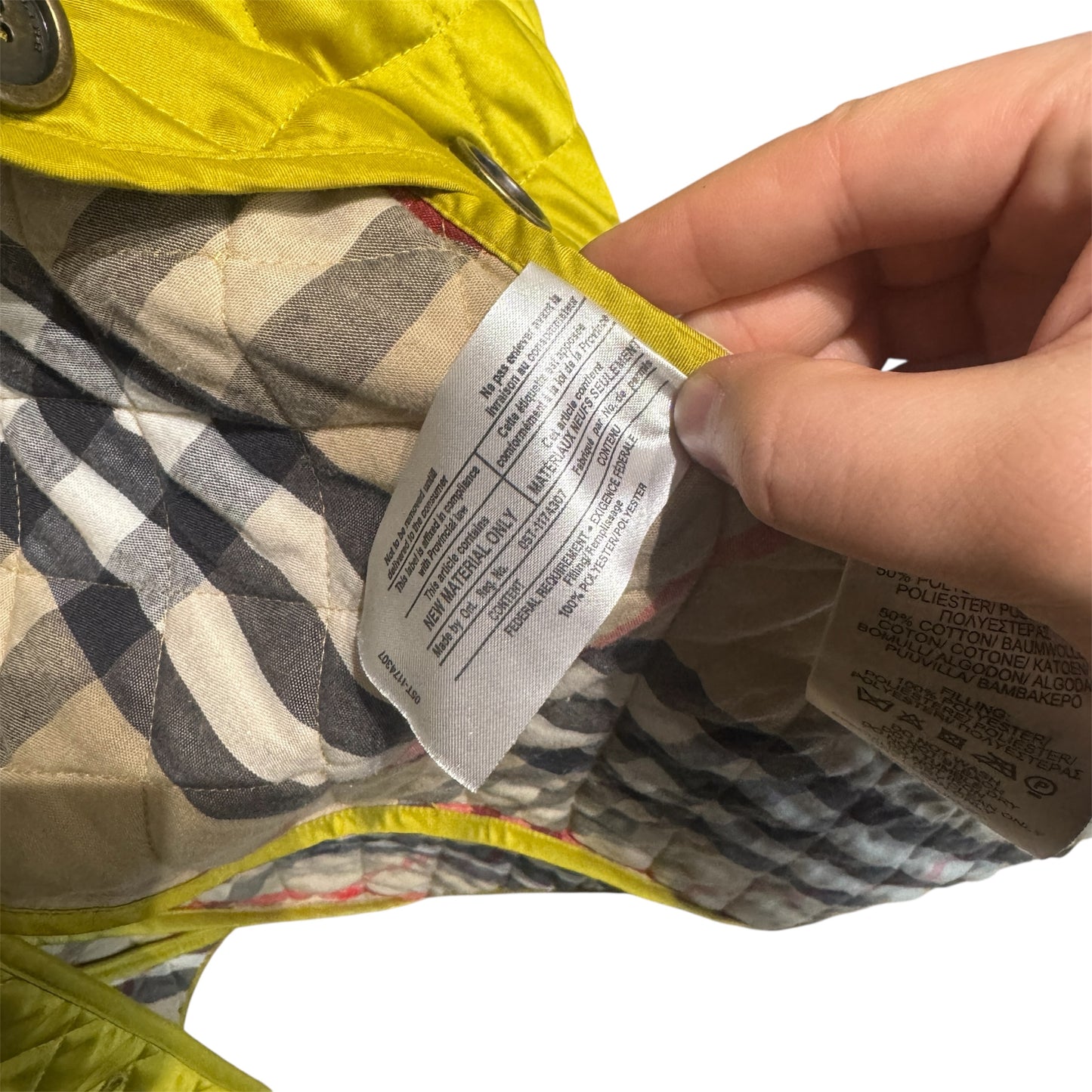 Burberry Diamond Quilted Jacket Size Medium