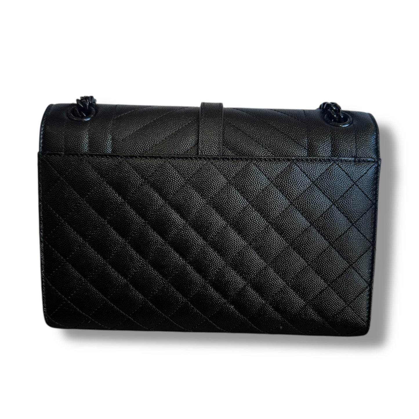 Saint Laurant Monogram Matelasse Leather Shoulder Bag Medium Black