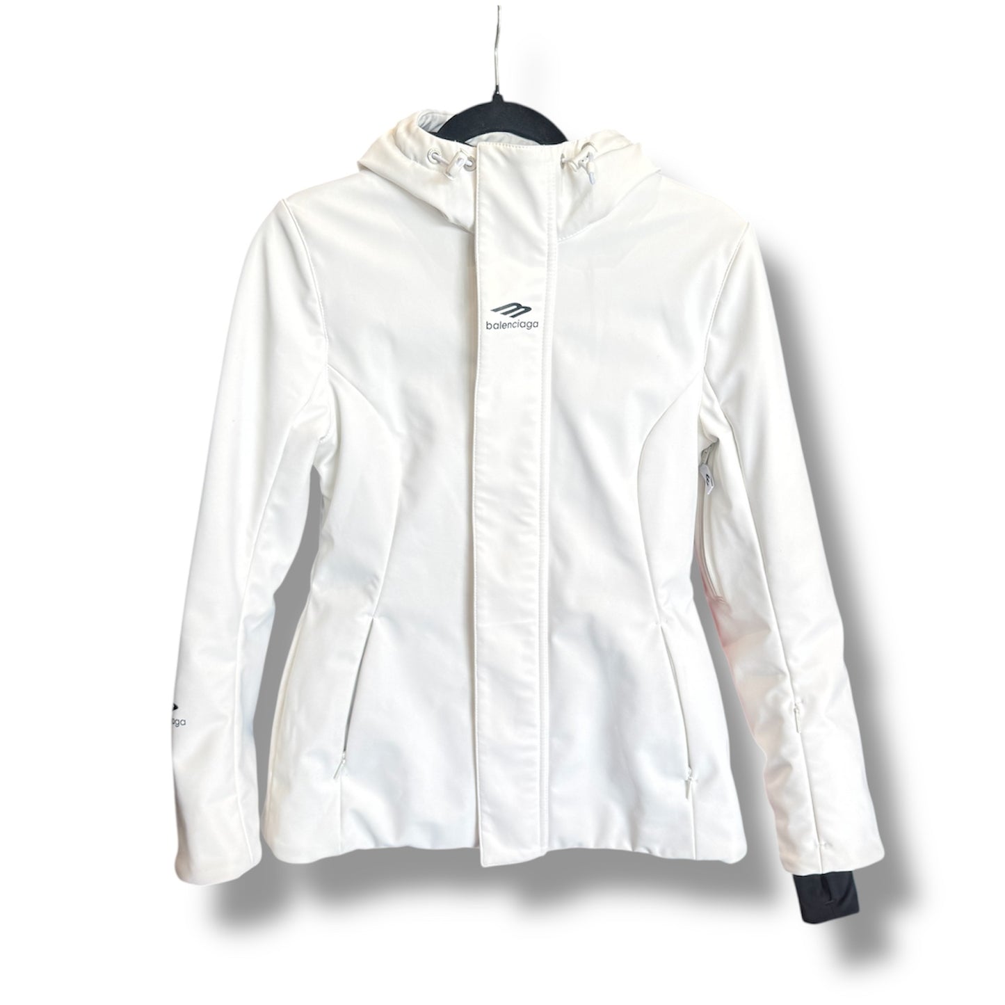 Balenciaga 3B Sports Icon Ski Hourglass Parka White Size 38