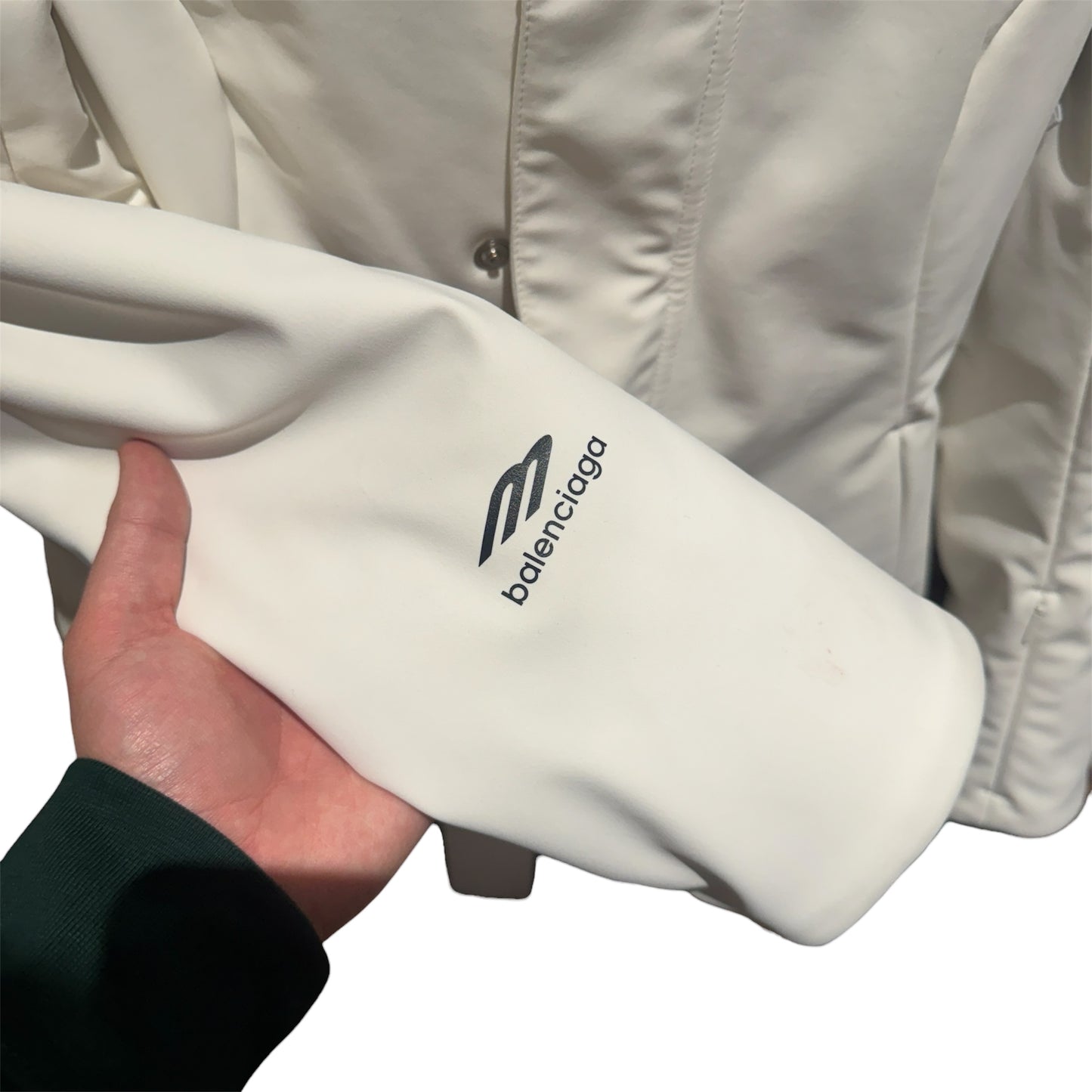 Balenciaga 3B Sports Icon Ski Hourglass Parka White Size 38
