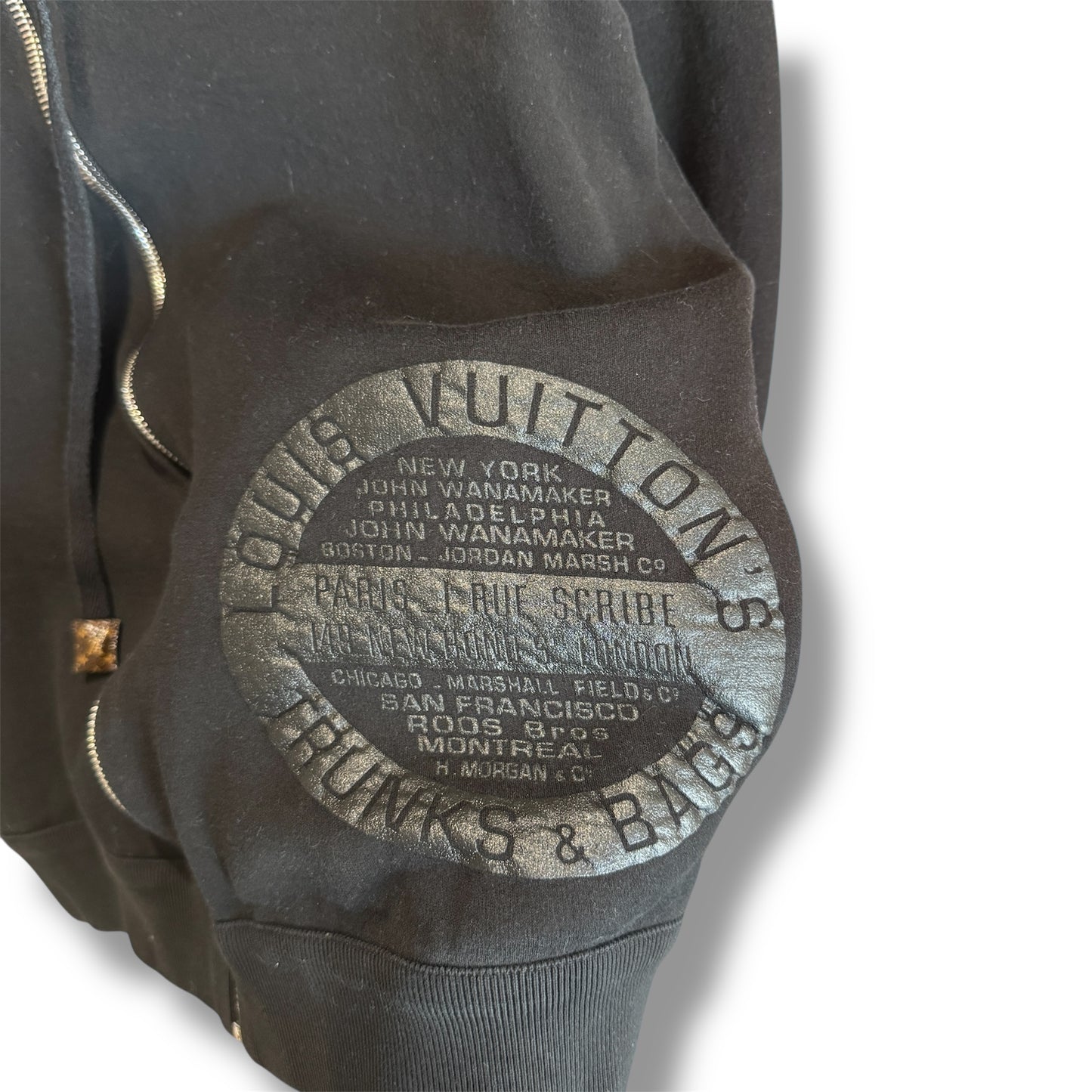 Louis Vuitton Stamp Hooded Zip Up Sweatshirt Size Small
