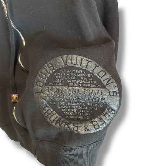 Louis Vuitton Stamp Hooded Zip Up Sweatshirt Size Small