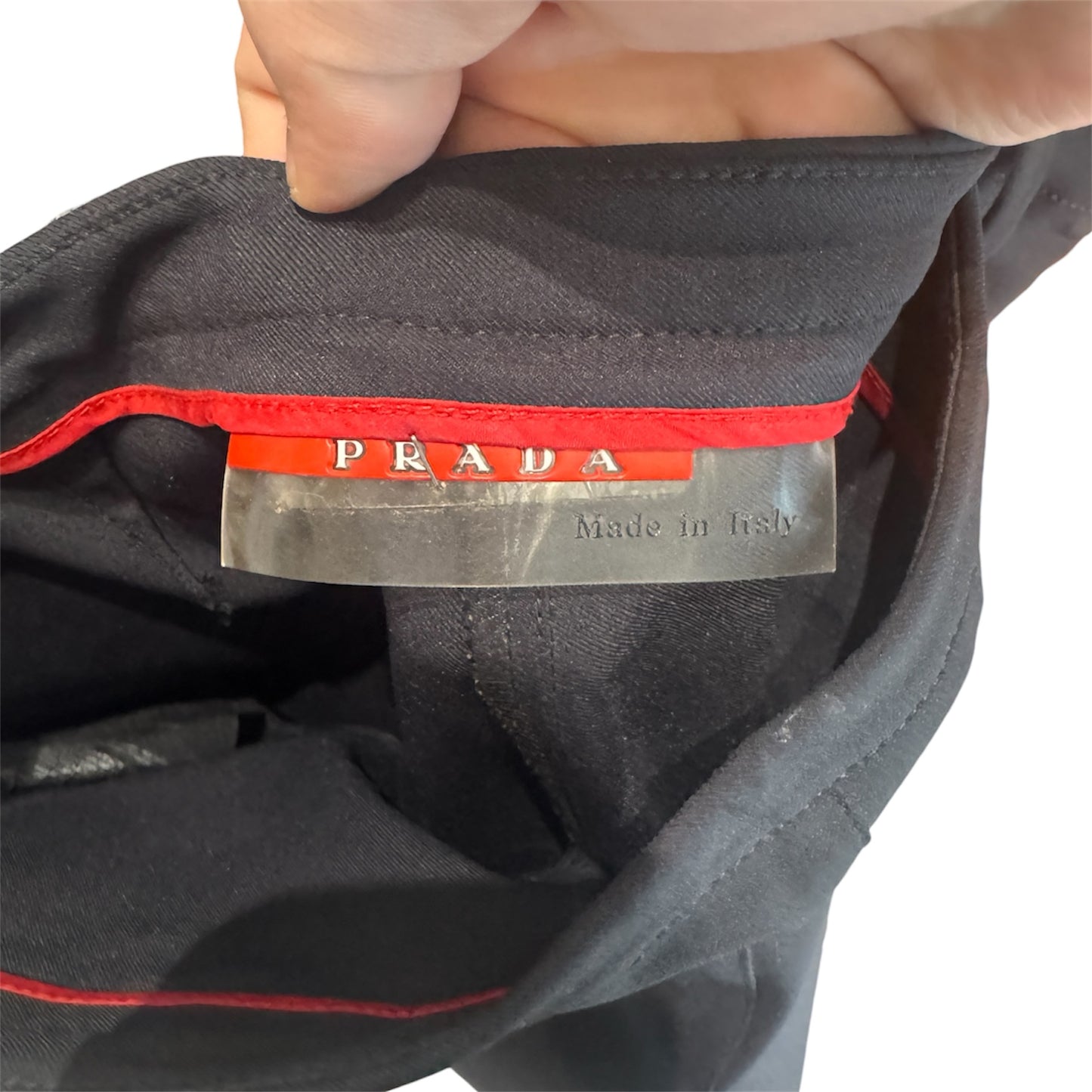 Prada Black Nylon Trousers Size 40