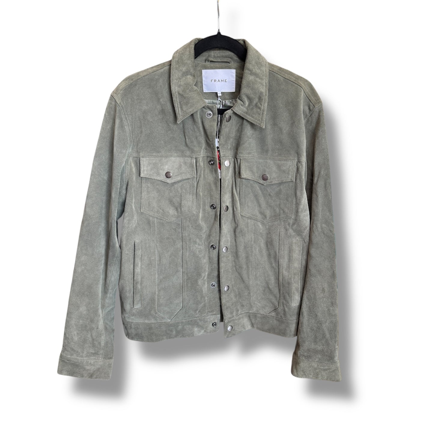 Frame Suede Trucker Army Green Size M Men's