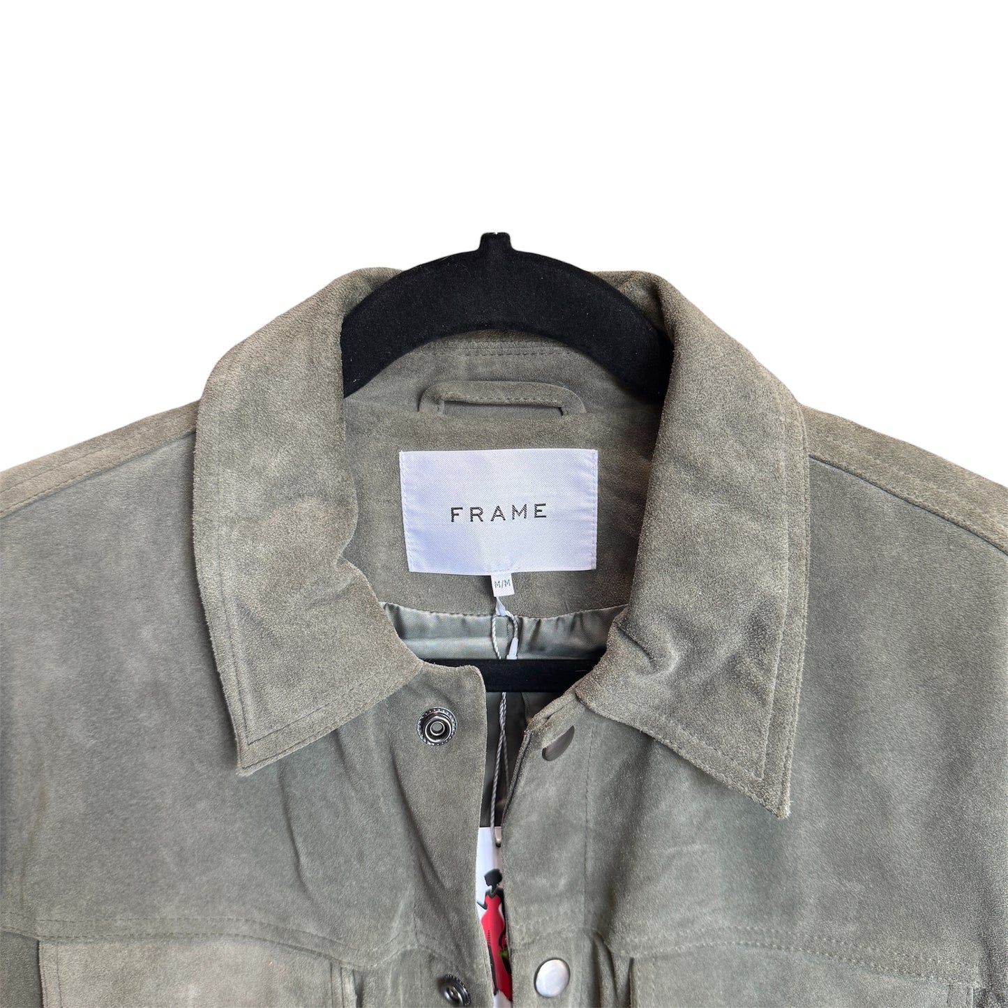 Frame Suede Trucker Army Green Size M Men's