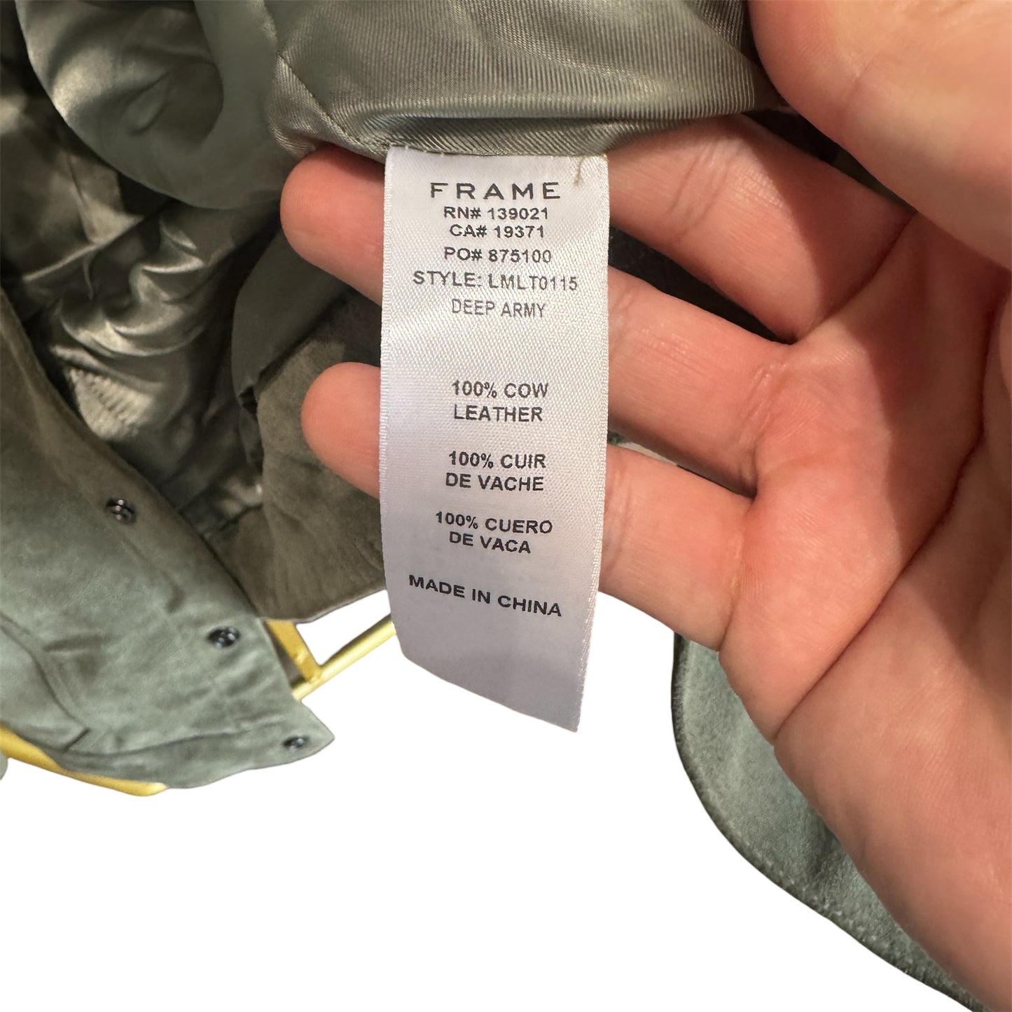 Frame Suede Trucker Army Green Size M Men's