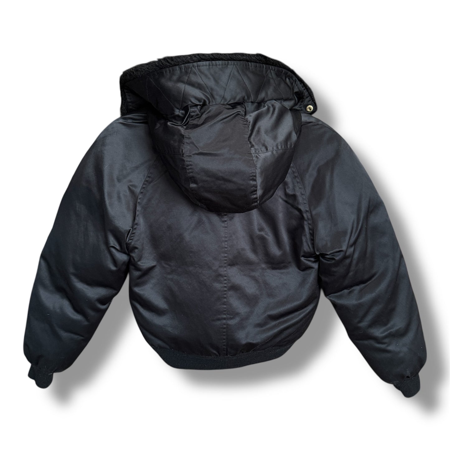 Lauren Ralph Lauren Faux Fur Hood Black Puffer Jacket Size Small