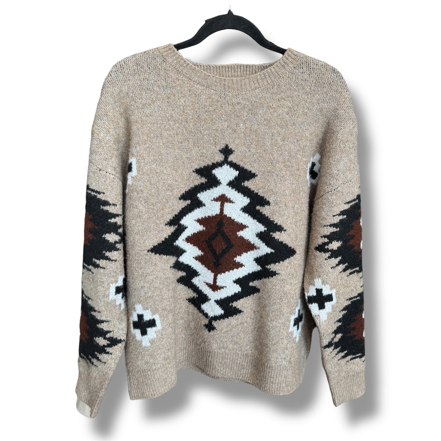 Lavender Tribe Aztec Western Pullover Sweater Size Small