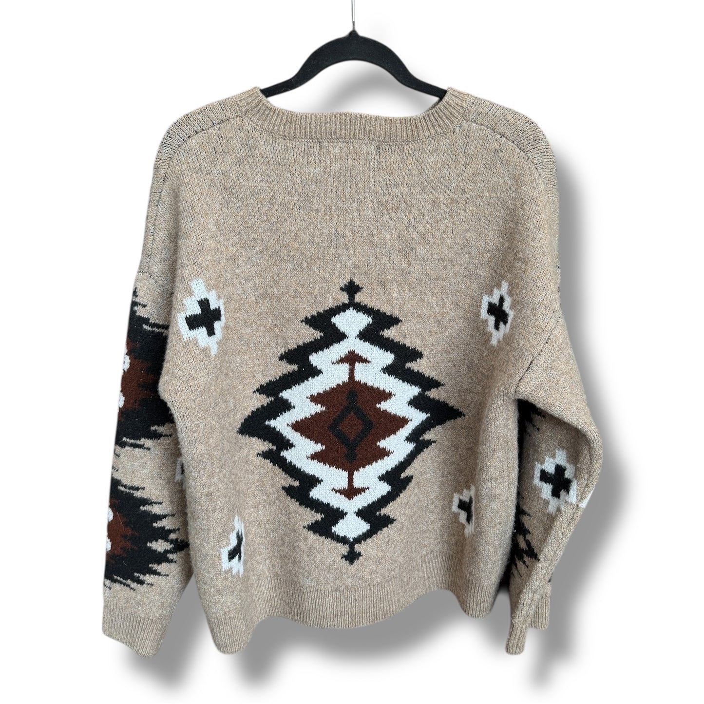 Lavender Tribe Aztec Western Pullover Sweater Size Small