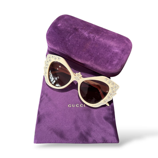 Gucci Cat Eye Hollywood Forever Sunglasses with Case