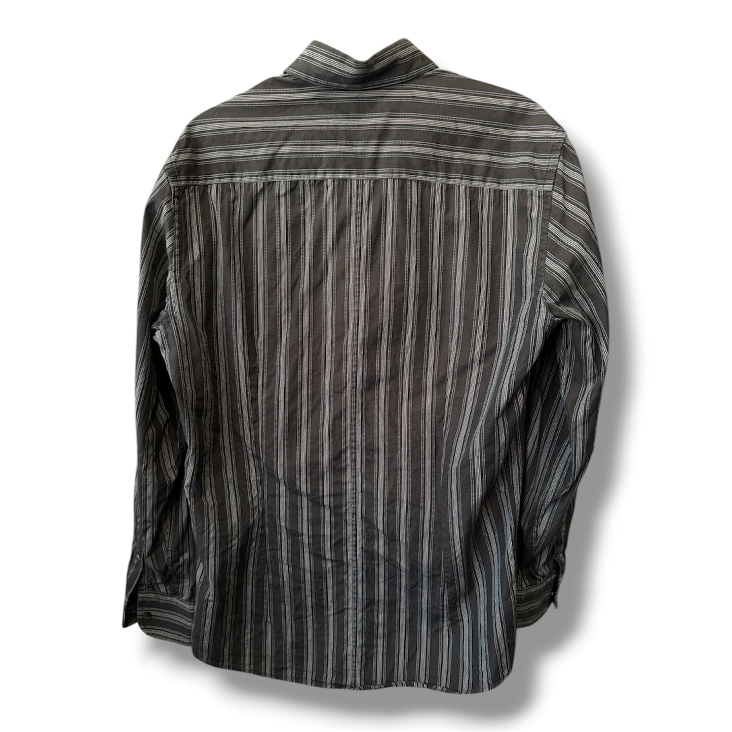 Dolce & Gabbana Pinstripe Dress Shirt Black and Grey Size 42