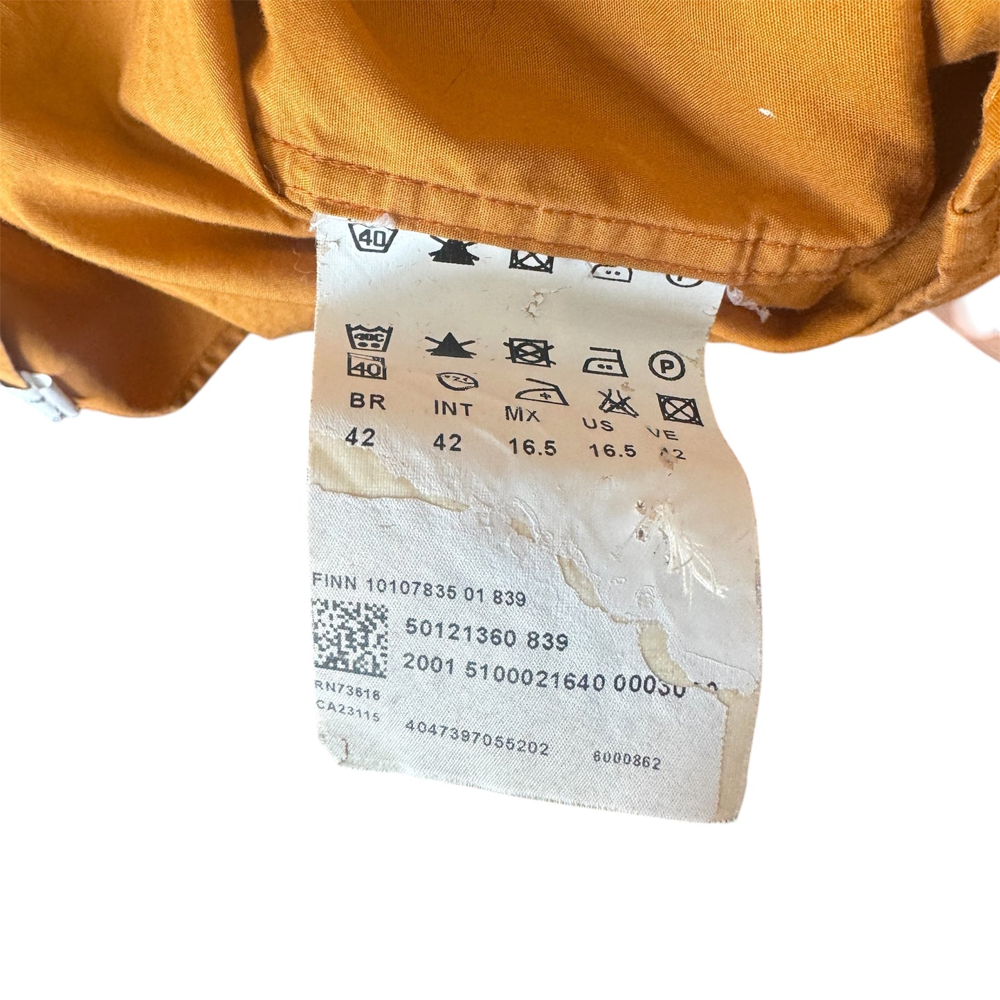 Boss Hugo Boss Short Sleeve Button Up Tan Shirt Size 42