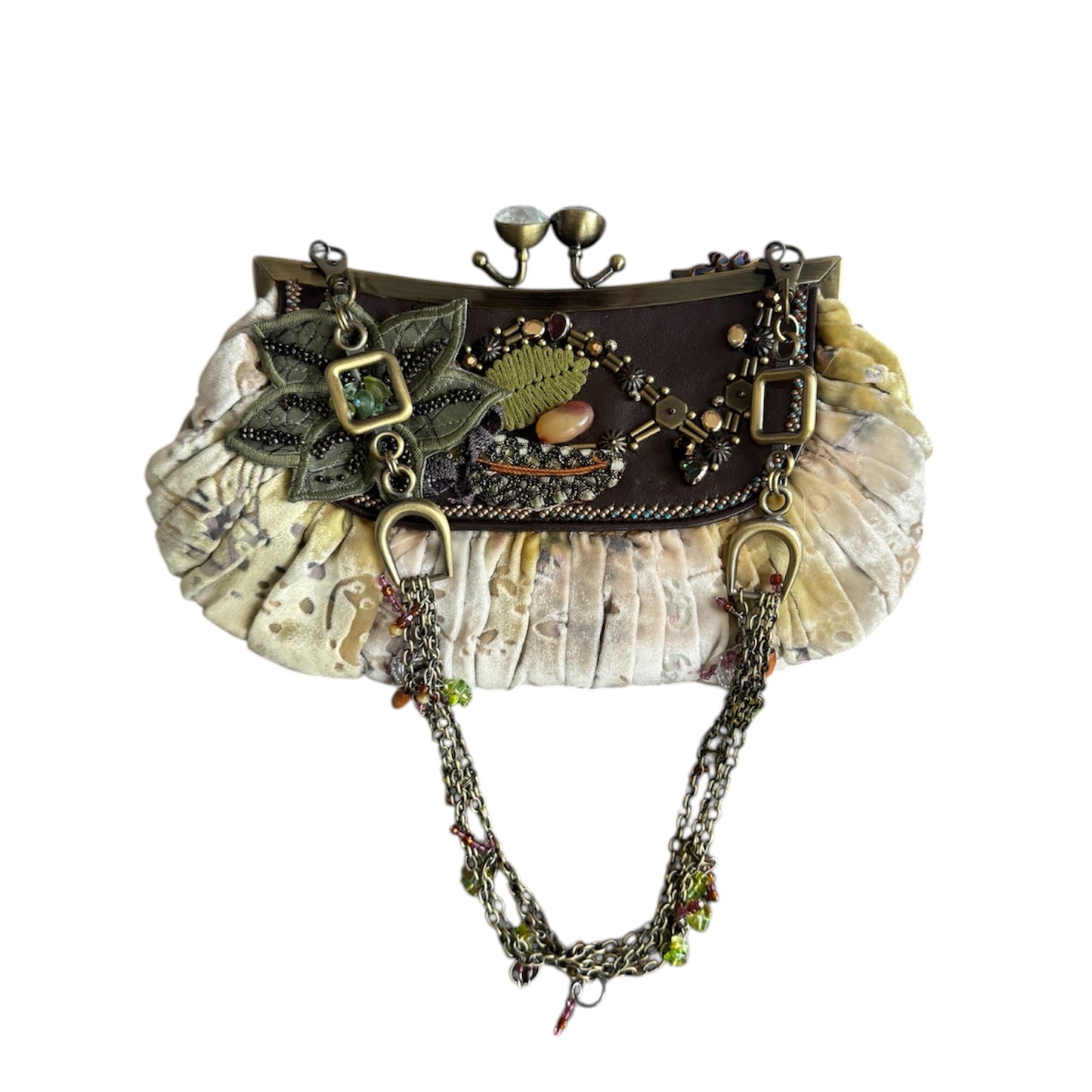 Mary Frances Vintage Beaded Floral Clutch
