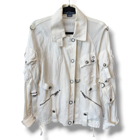 Ralph Lauren Parachute White Military Jacket Size Medium