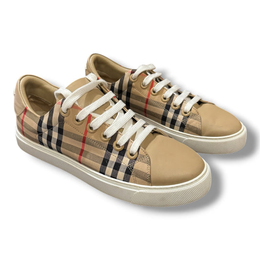 Burberry Bio-based Sole Vintage Check and Leather Sneakers Size 37