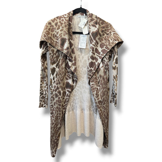 Alberto Makali Leopard Shawl Collar Cardigan Longsleeve Size M