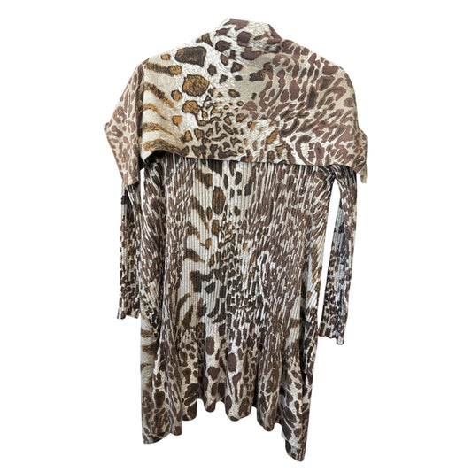 Alberto Makali Leopard Shawl Collar Cardigan Longsleeve Size M