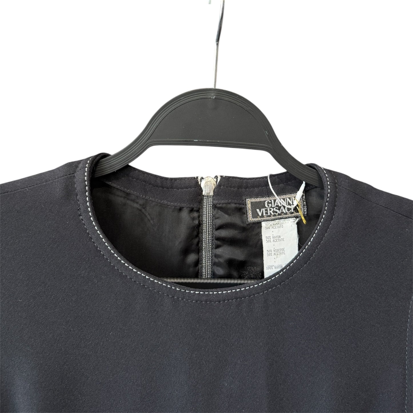Gianni Versace Couture Black Sheath Dress Size 40