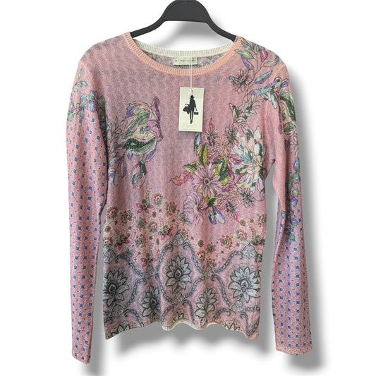 ETRO Floral Print Pink Sweater Size 44