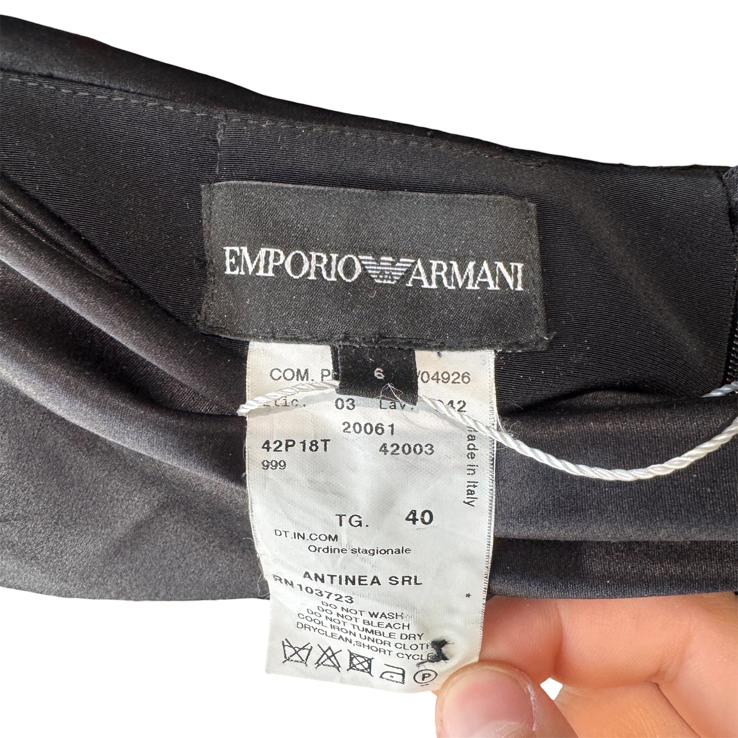 Emporio Armani Draped Black Dress Pants Size 6