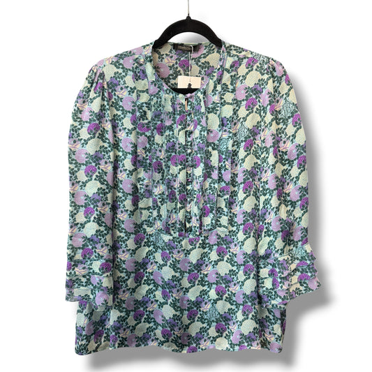 Roberto Cavalli Floral Print Silk Blouse Size 40